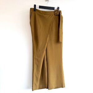 Jousse Paris Mustard Camel Brown Wrap-style Trousers